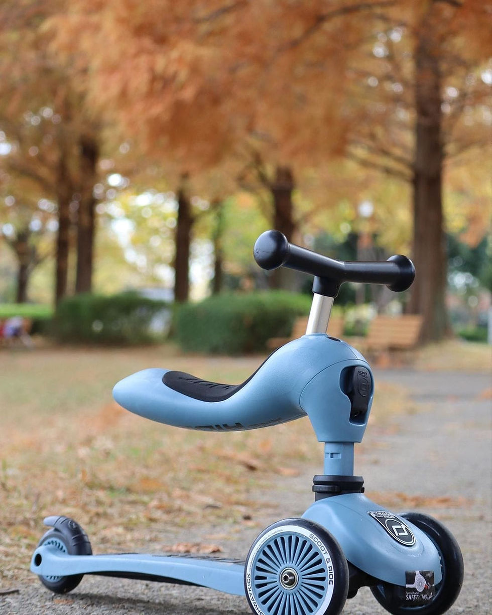 Miniatură: Scoot & Ride, Trotineta copii cu sezut, transformabila 2in1, Steel