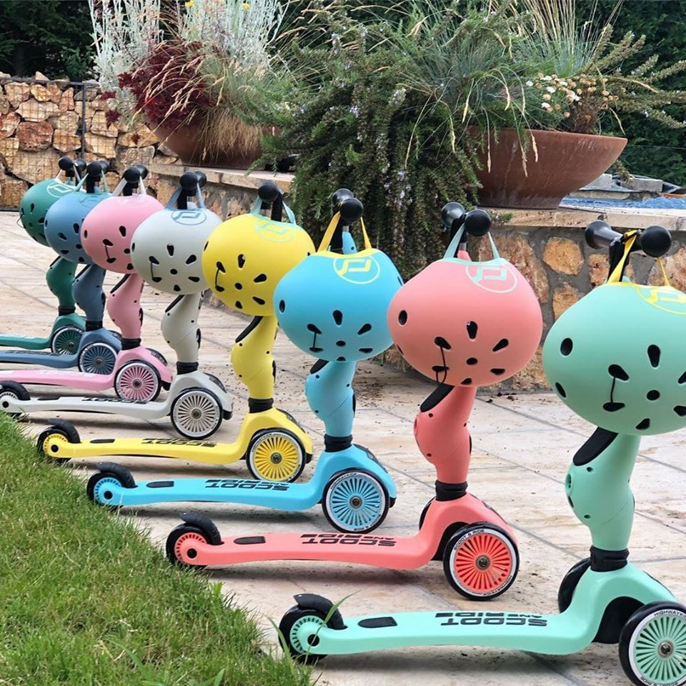 Miniatură: Scoot & Ride, Trotineta copii cu sezut, transformabila 2in1, Peach