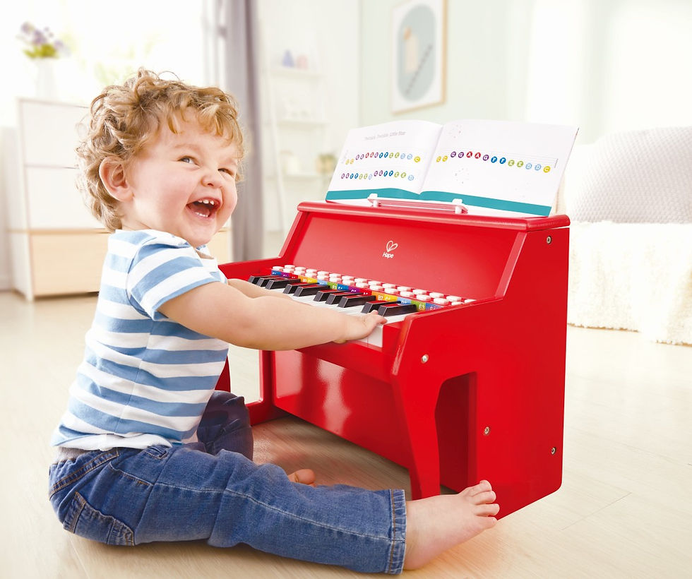 Miniatură: HAPE PIAN ELECTRONIC ROSU CU LUMINI