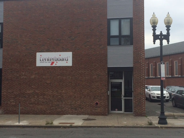 Front of the office building
