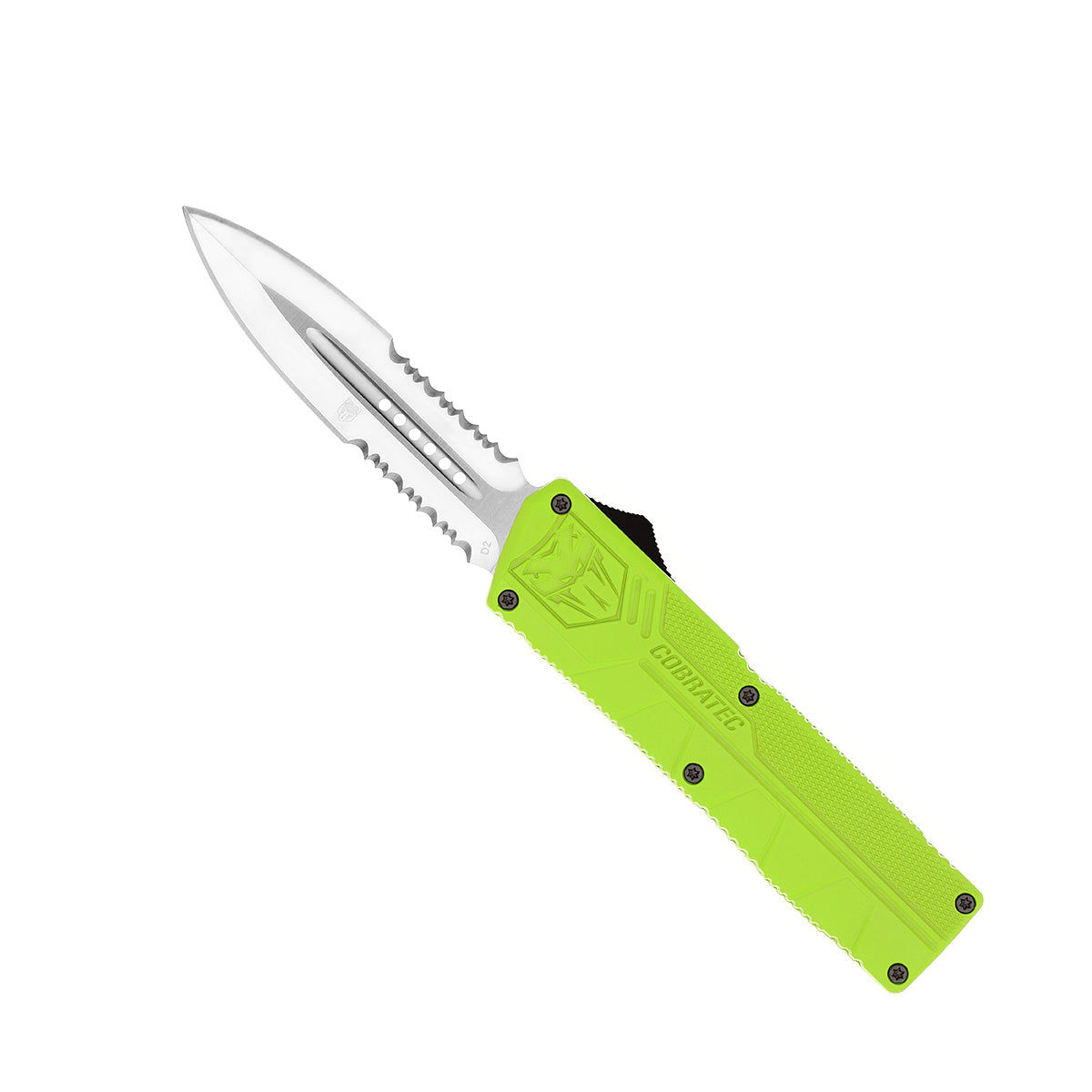 LIGHTWEIGHT ZOMBIE GREEN DAGGER 2 SIDDED SERRATED