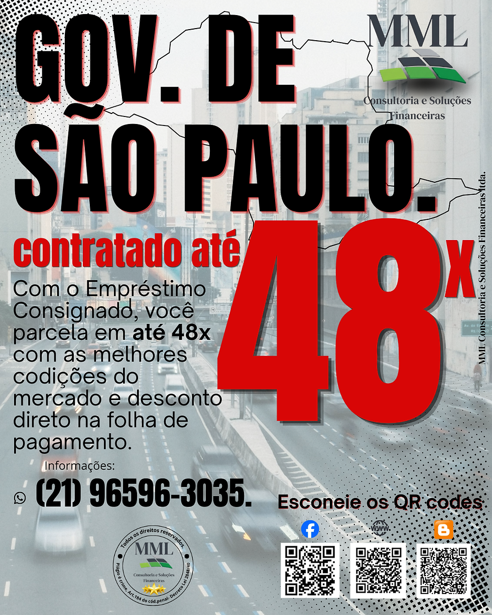 "CONTRATADO" Gov. de São Paulo!