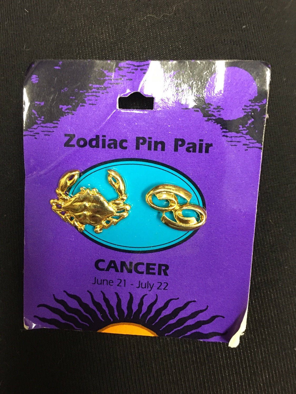 “Cancer” Zodiac Pin Pair