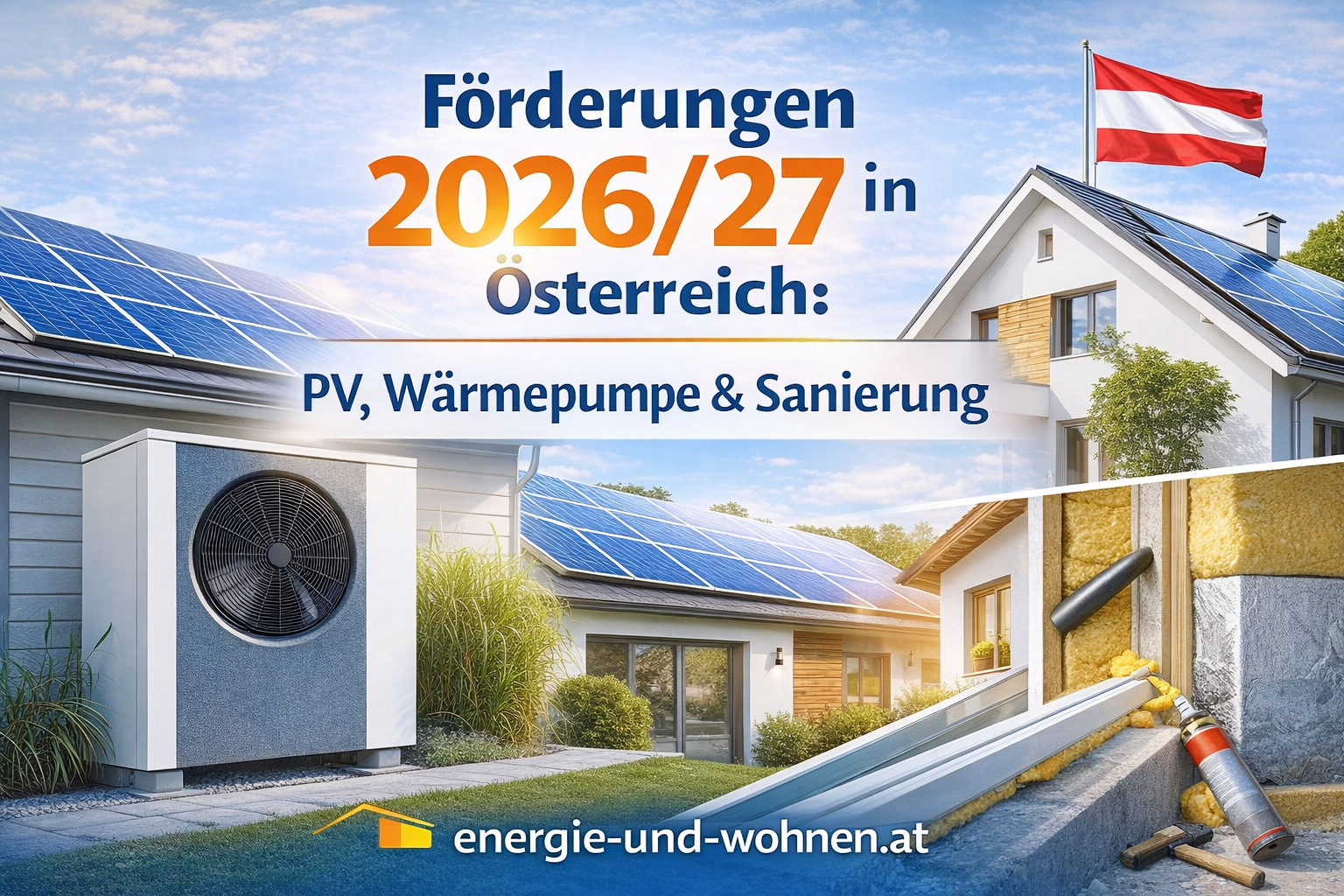 Förderungen 2026/27 in Österreich: PV, Wärmepumpe & Sanierung