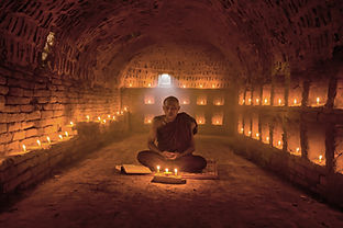 Buddhist Monk Meditating