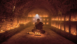 Buddhist Monk Meditating