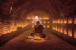 Buddhist Monk Meditating