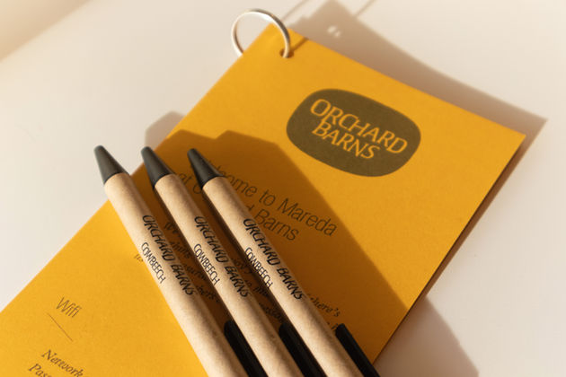 Welcome info-pack at Mareda at Orchard Barns, Cowbeech, East Sussex.