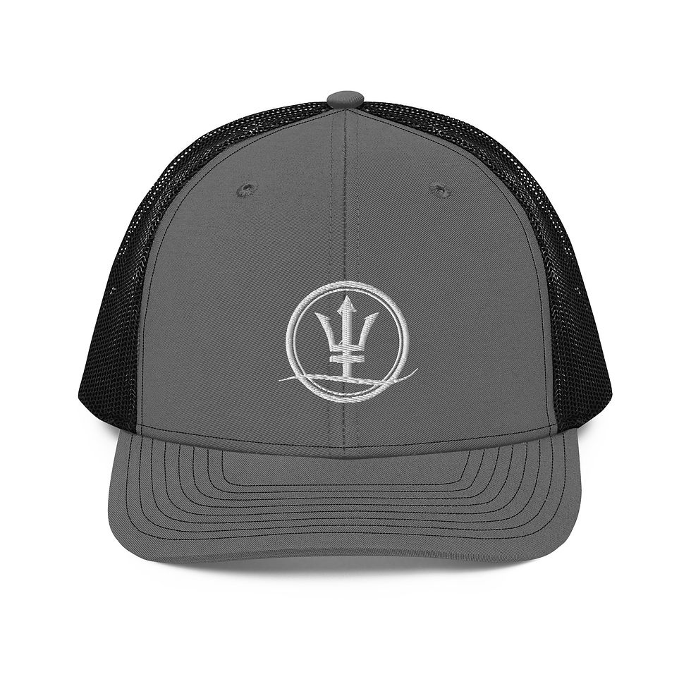 Thumbnail: Trucker Cap Trident White Logo