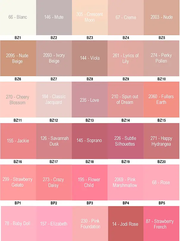 Gemini lacquer colors