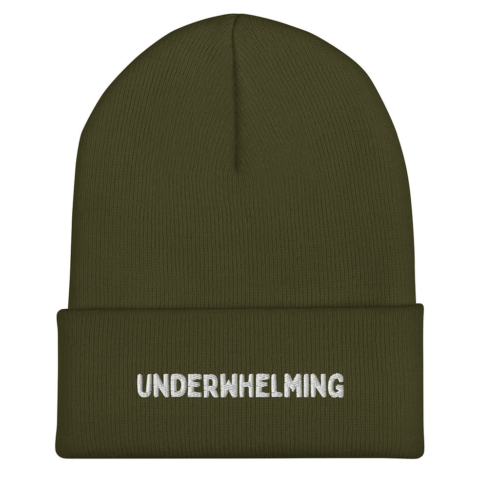 Thumbnail: Cuffed Beanie, embroidered, Underwhelming