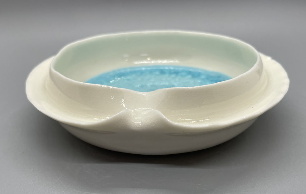 Thumbnail: Small Dish with Glass inlay.