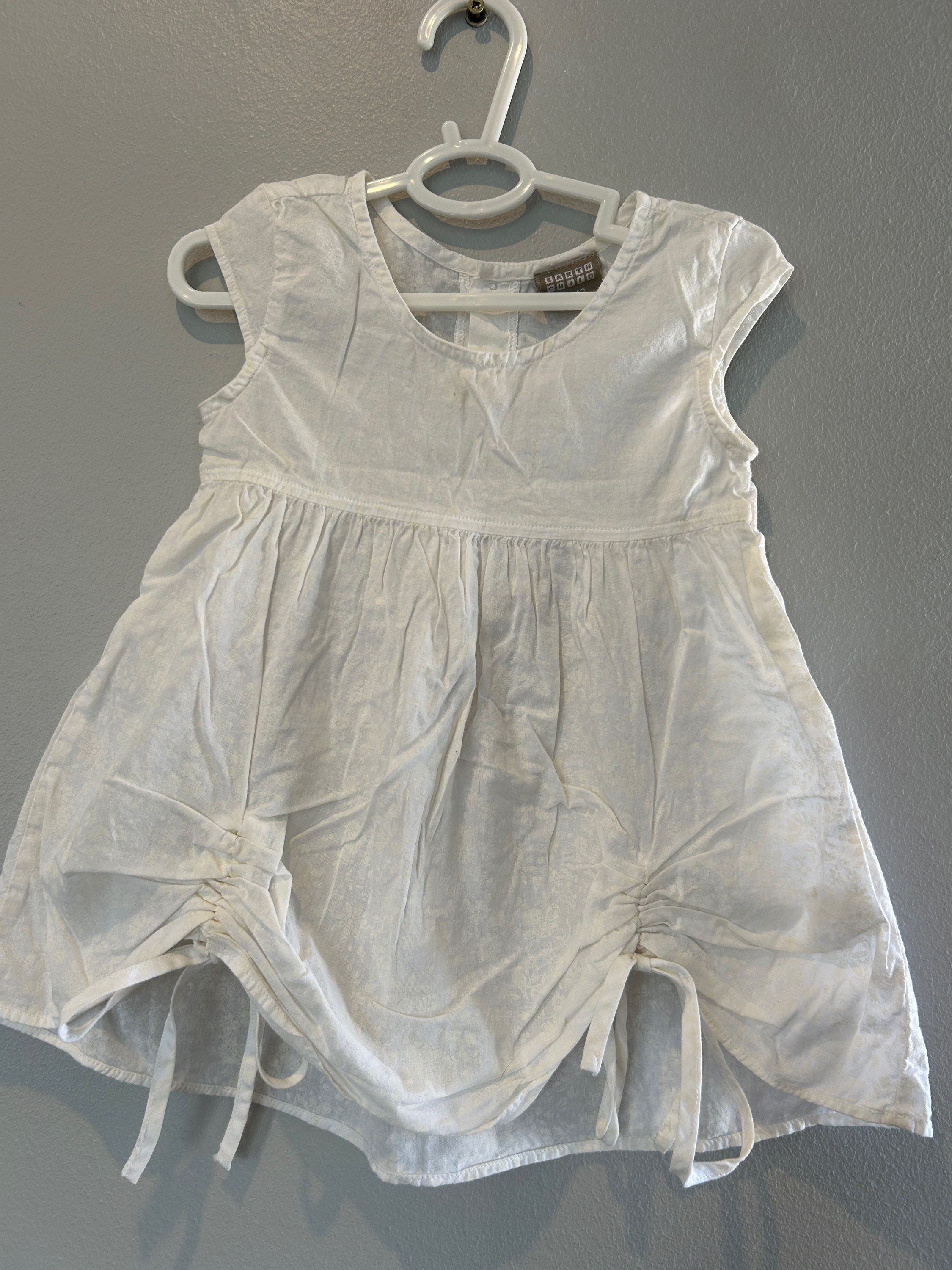 Earthchild White Dress, 6-12M