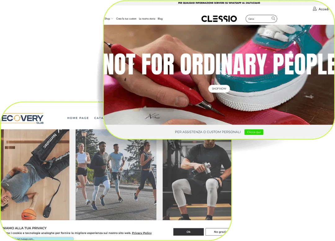 Images showing websites