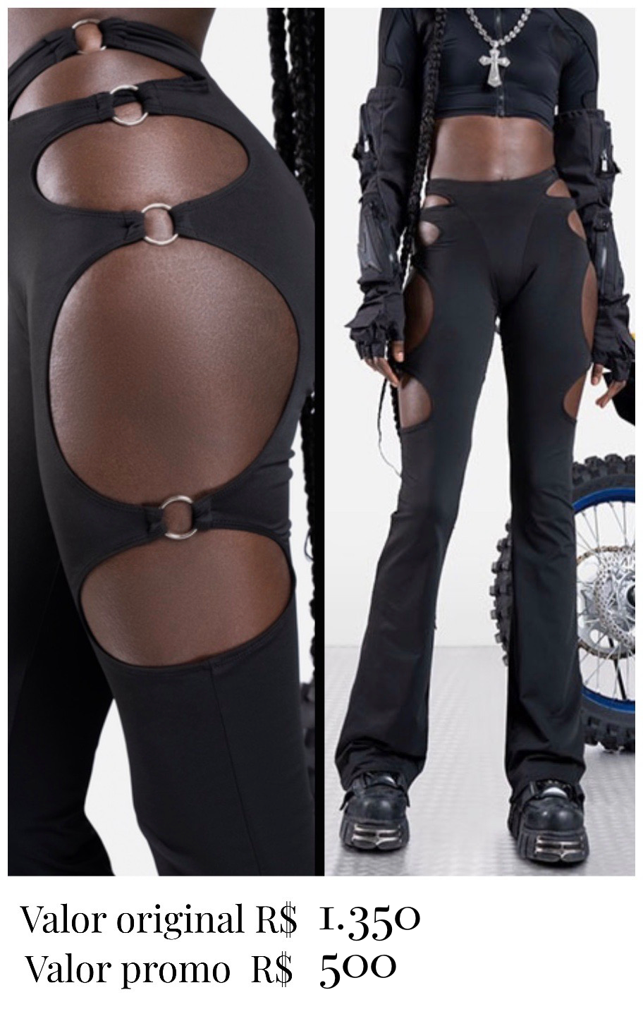 Calça Namilia argolas laterais