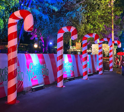 candy cane christmas fiberglassprops