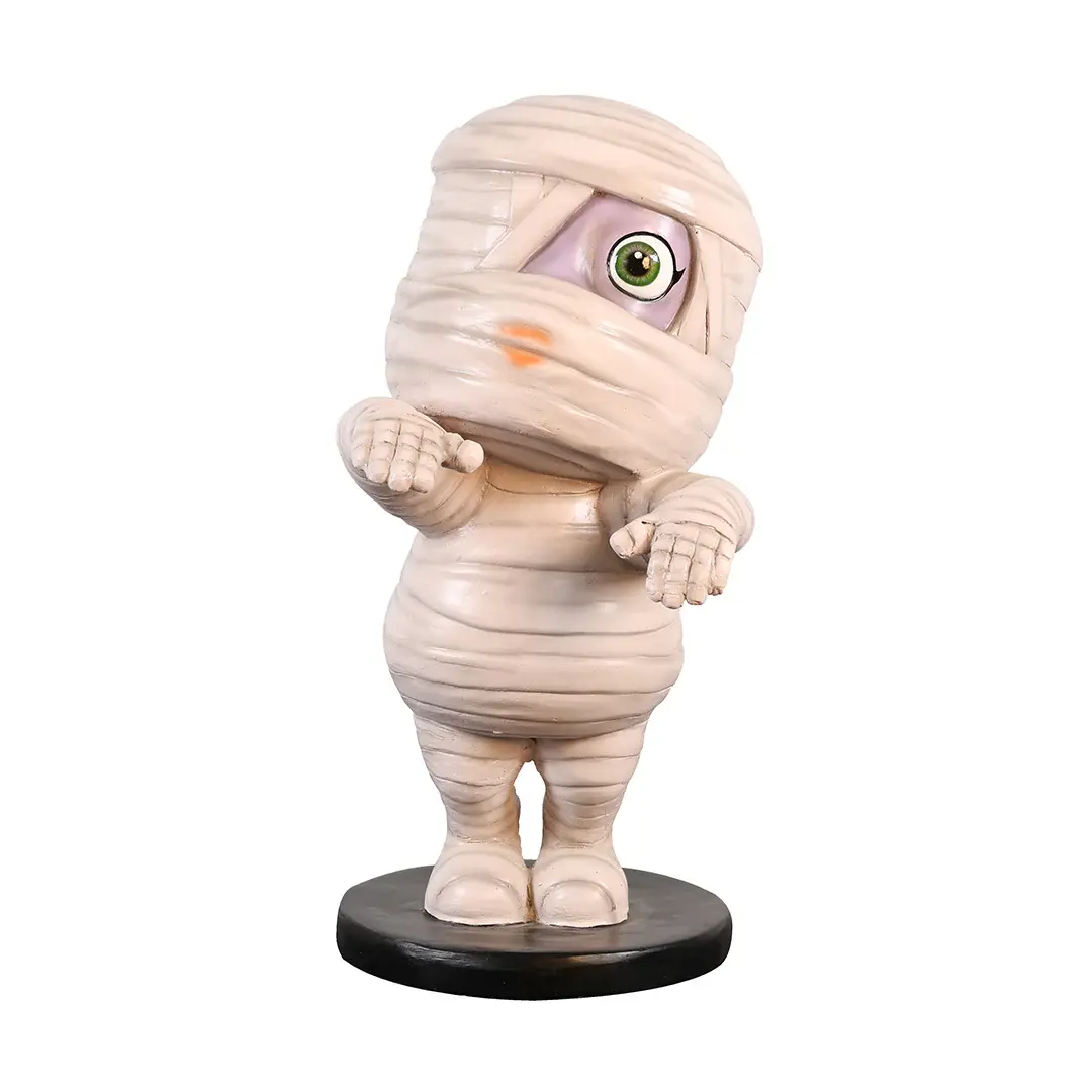 Baby Mummy fiberglass halloween prop - front view