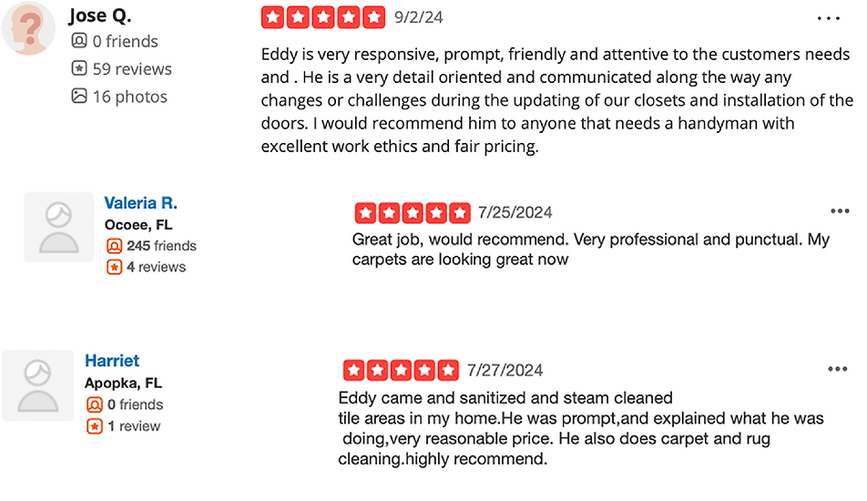 5 Stars reviews Florida Eco Services on Orlando, Clermont, Winter Garden, Winter Park, Windermere