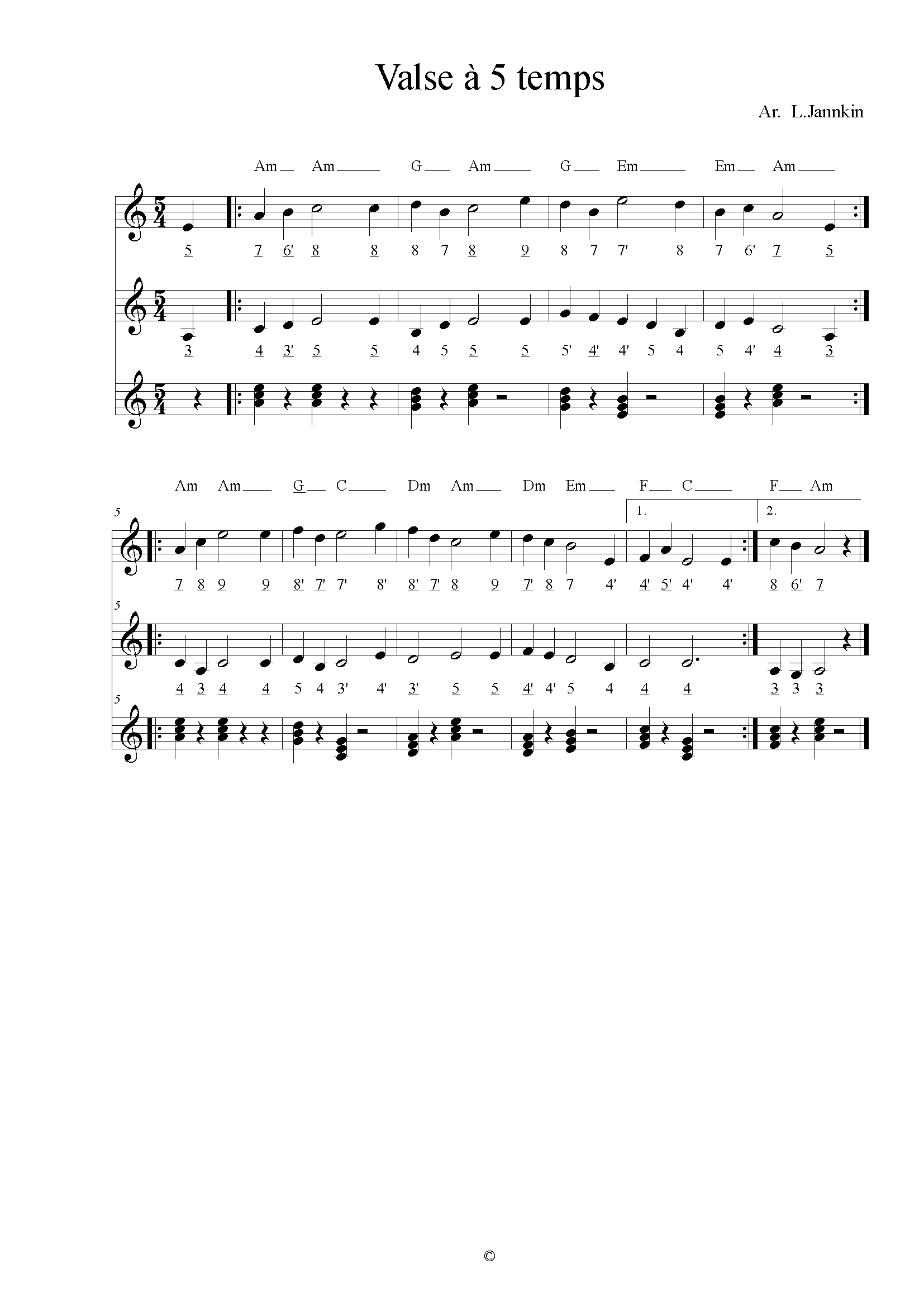 Valse à 5 temps (M. Perrone) (Valse) - Musique folk