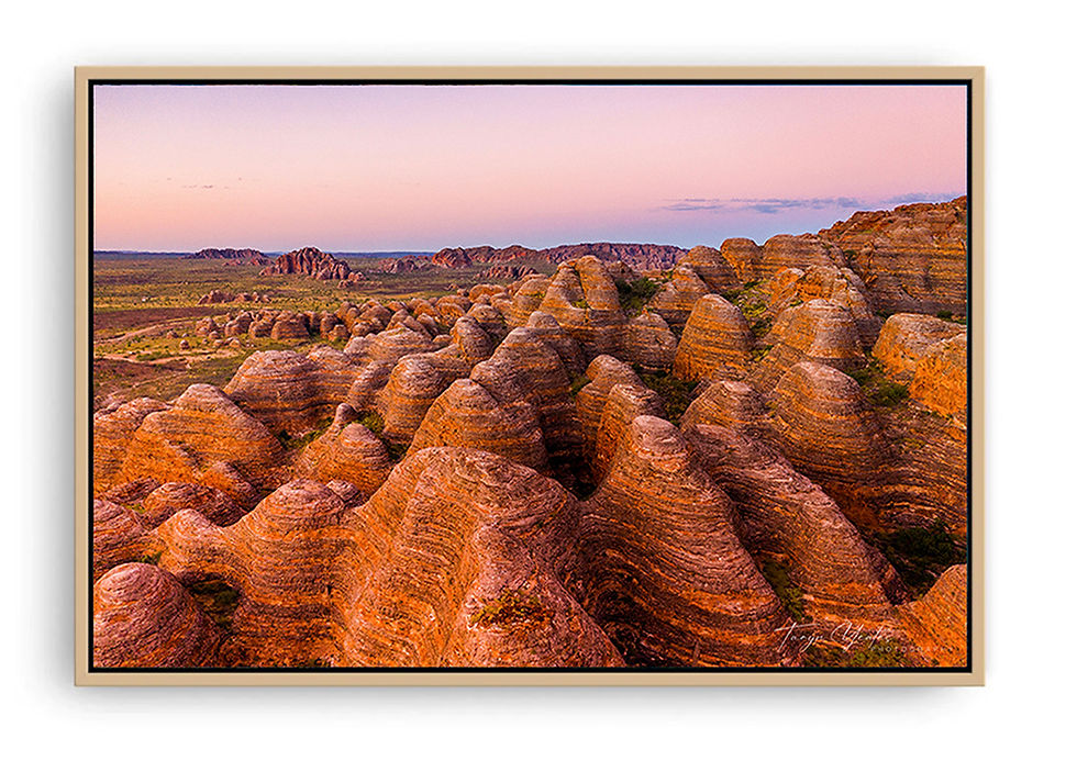 Thumbnail: Sunrise - Canvas Stretched - Raw Oak Wood Frame