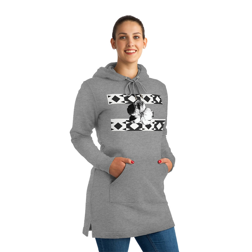 Thumbnail: Qupak and Aqpik Flower Hoodie Dress