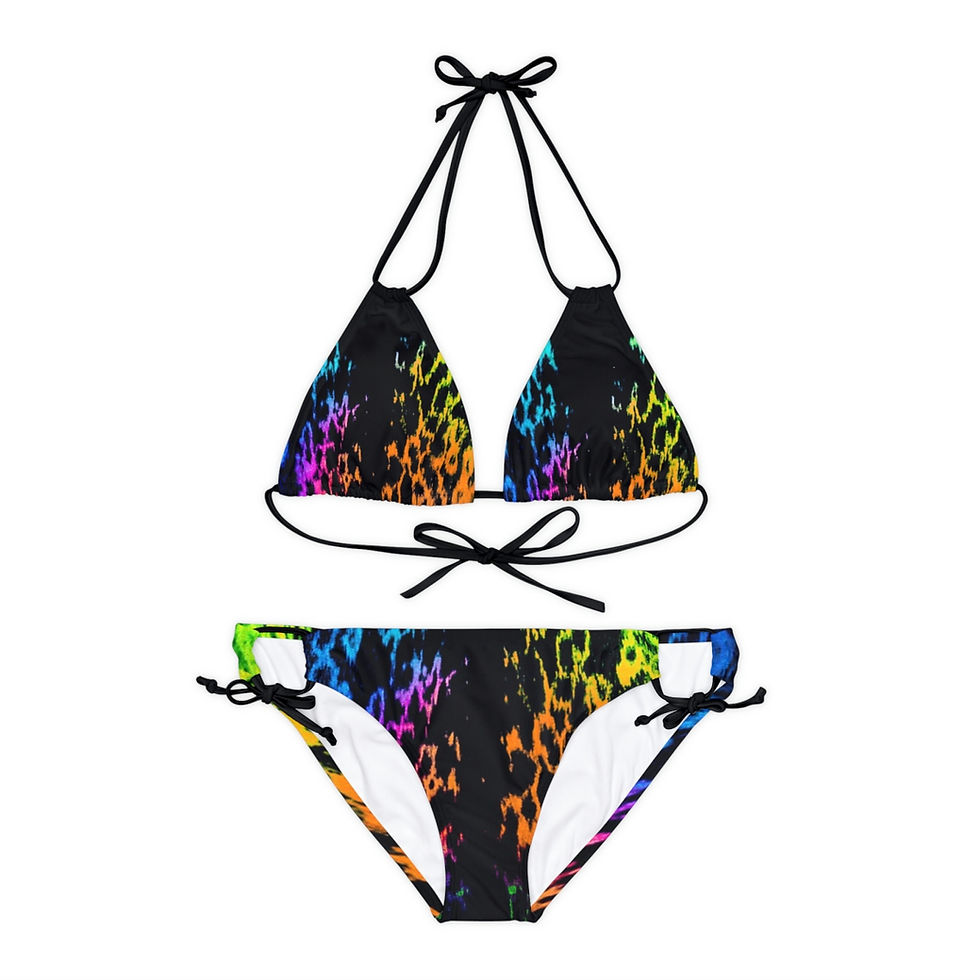 Thumbnail: Lisa Frank Natchiq Strappy Bikini Set (AOP)