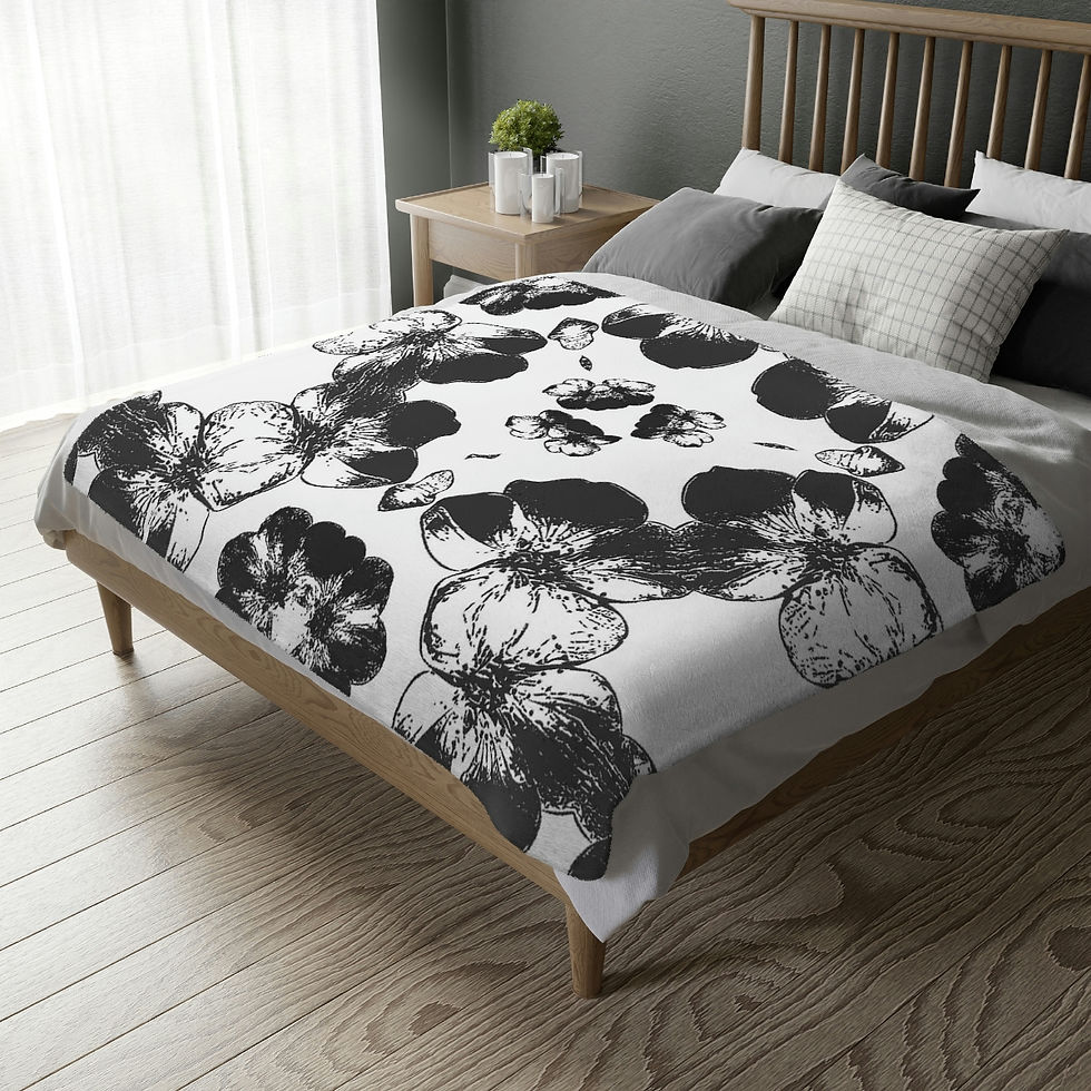 Thumbnail: Nauriaq & Qupak Velveteen Minky Blanket (Two-sided print)