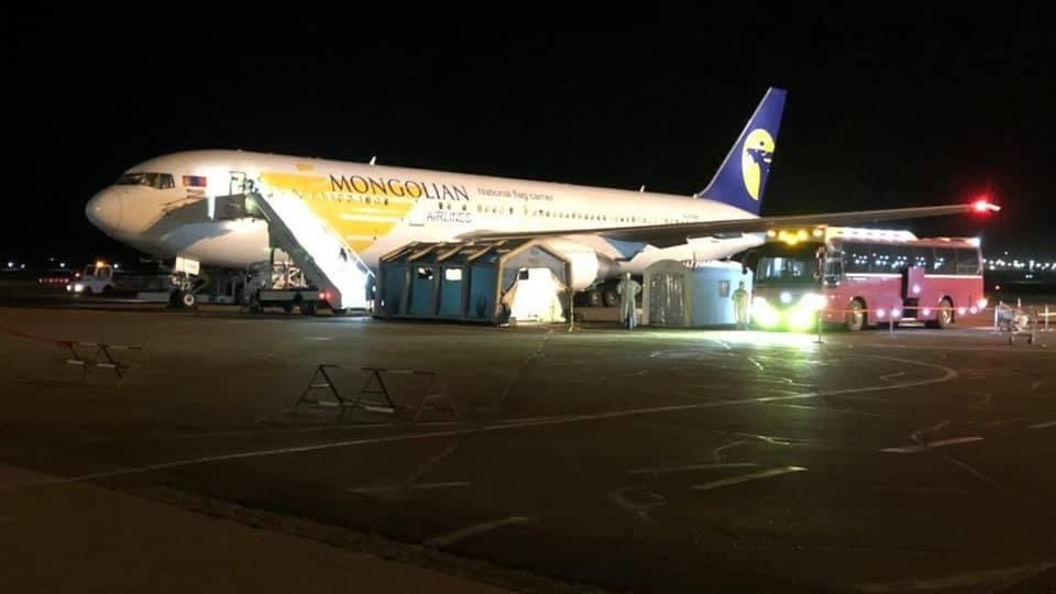 A government repatriation flight. (Credit: NEMA)