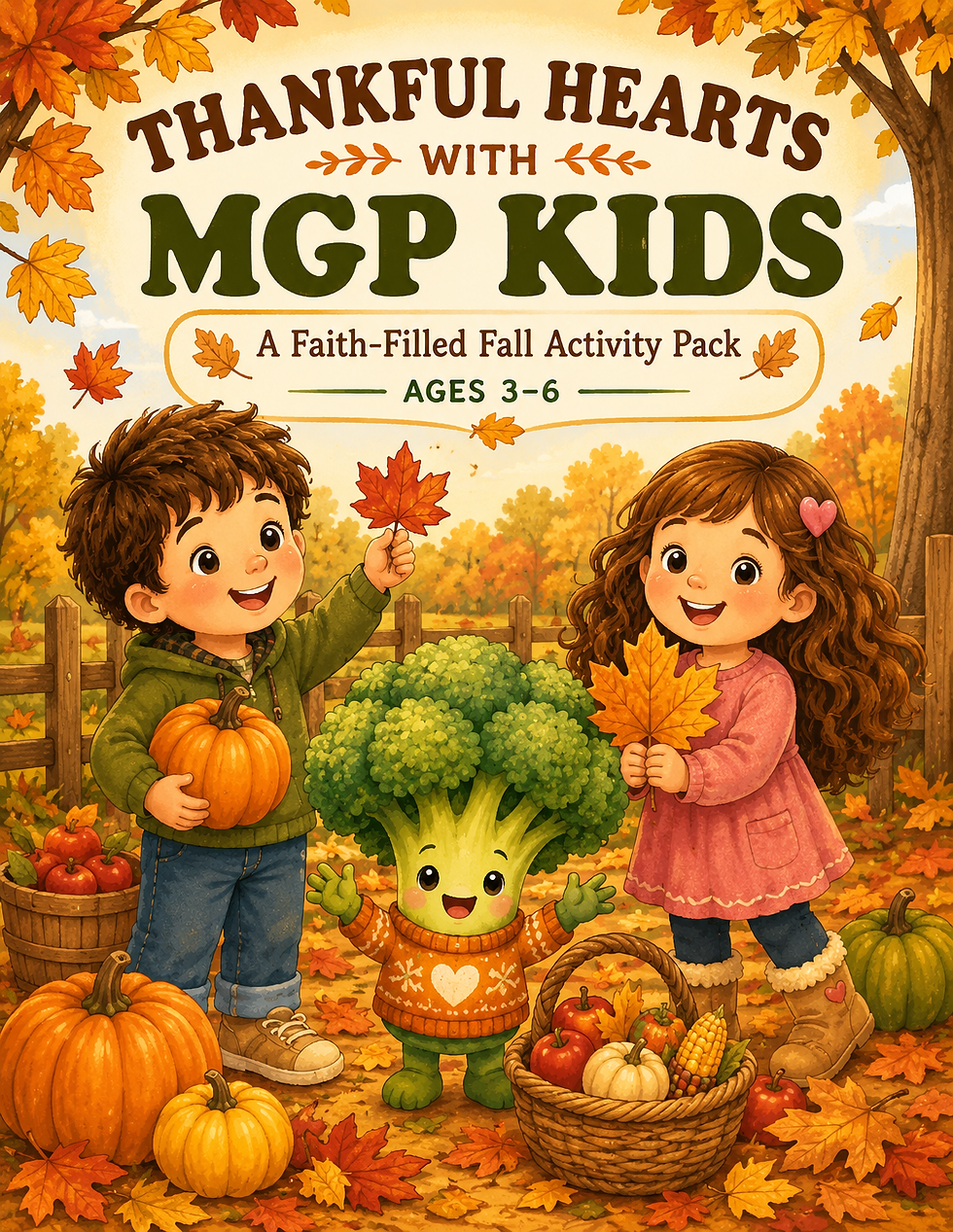 Thankful Hearts with MGP Kids Christian fall coloring and activity book for kids