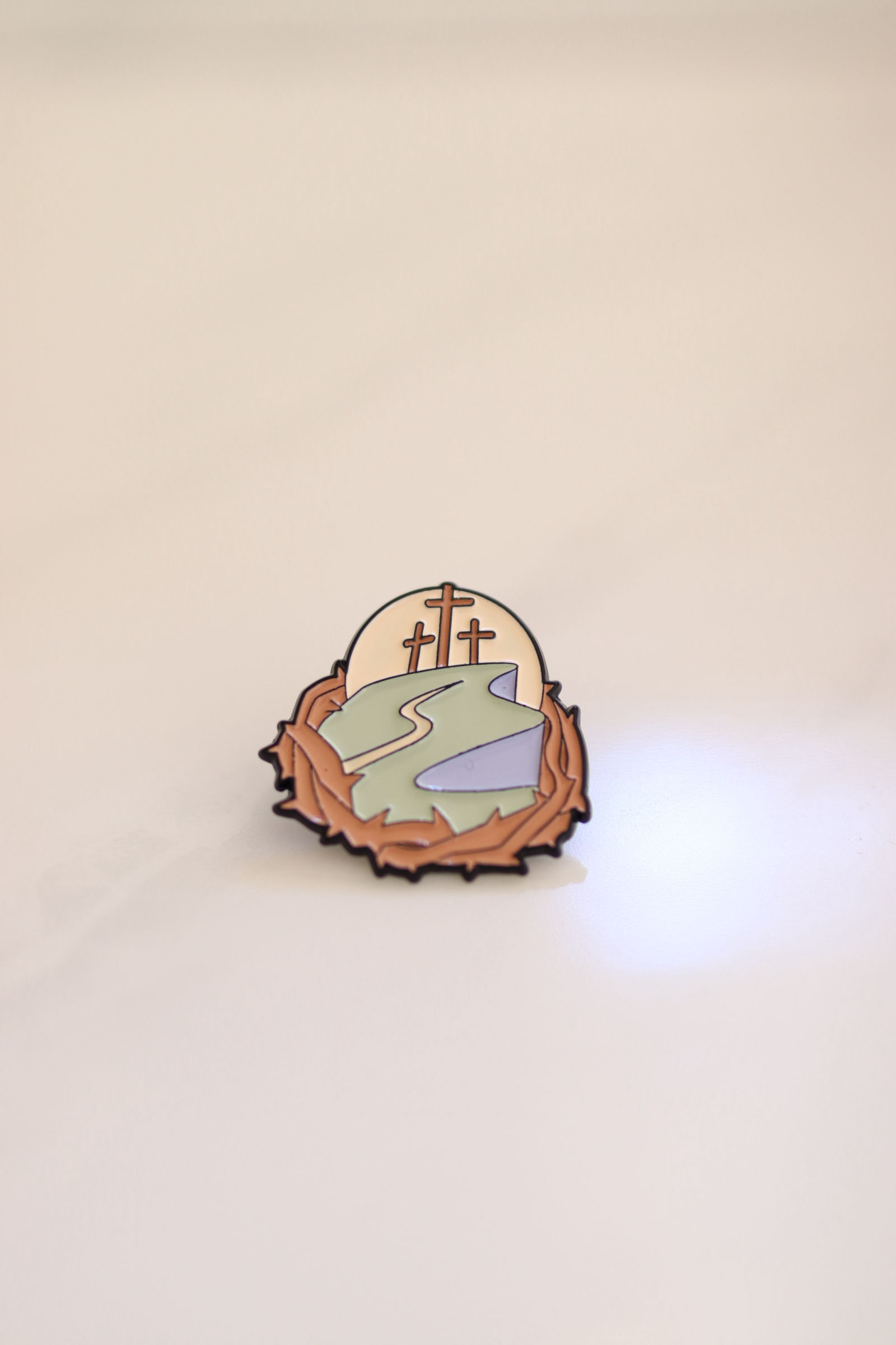 Three crosses pin