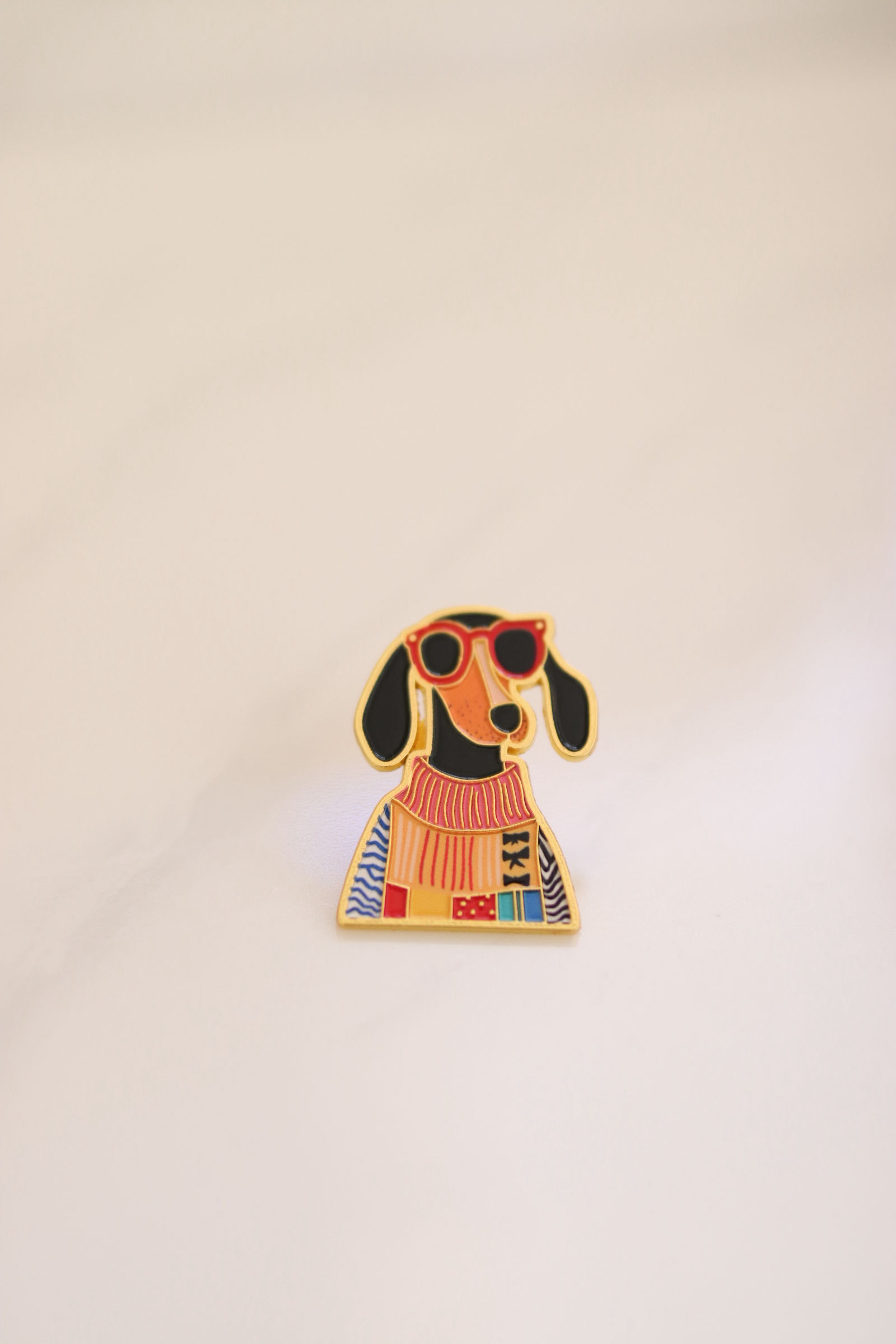 Funky dog pin