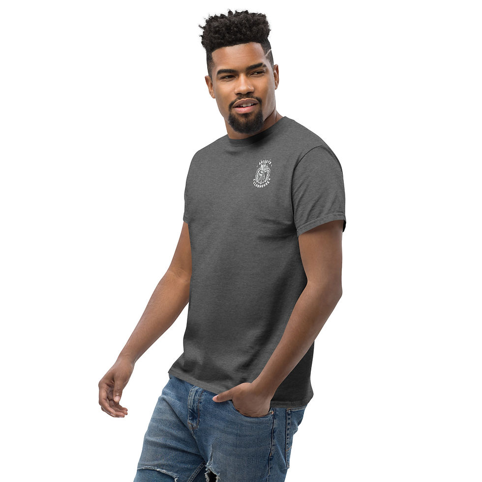 Thumbnail: Parth Trivedi X Artists Clubhouse Mixed Media Unisex Classic Tee (WHITE PRINT)