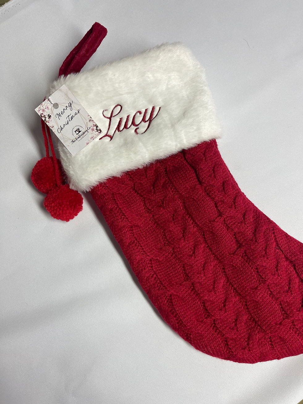 Thumbnail: Personalised Embroidered Christmas Stockings
