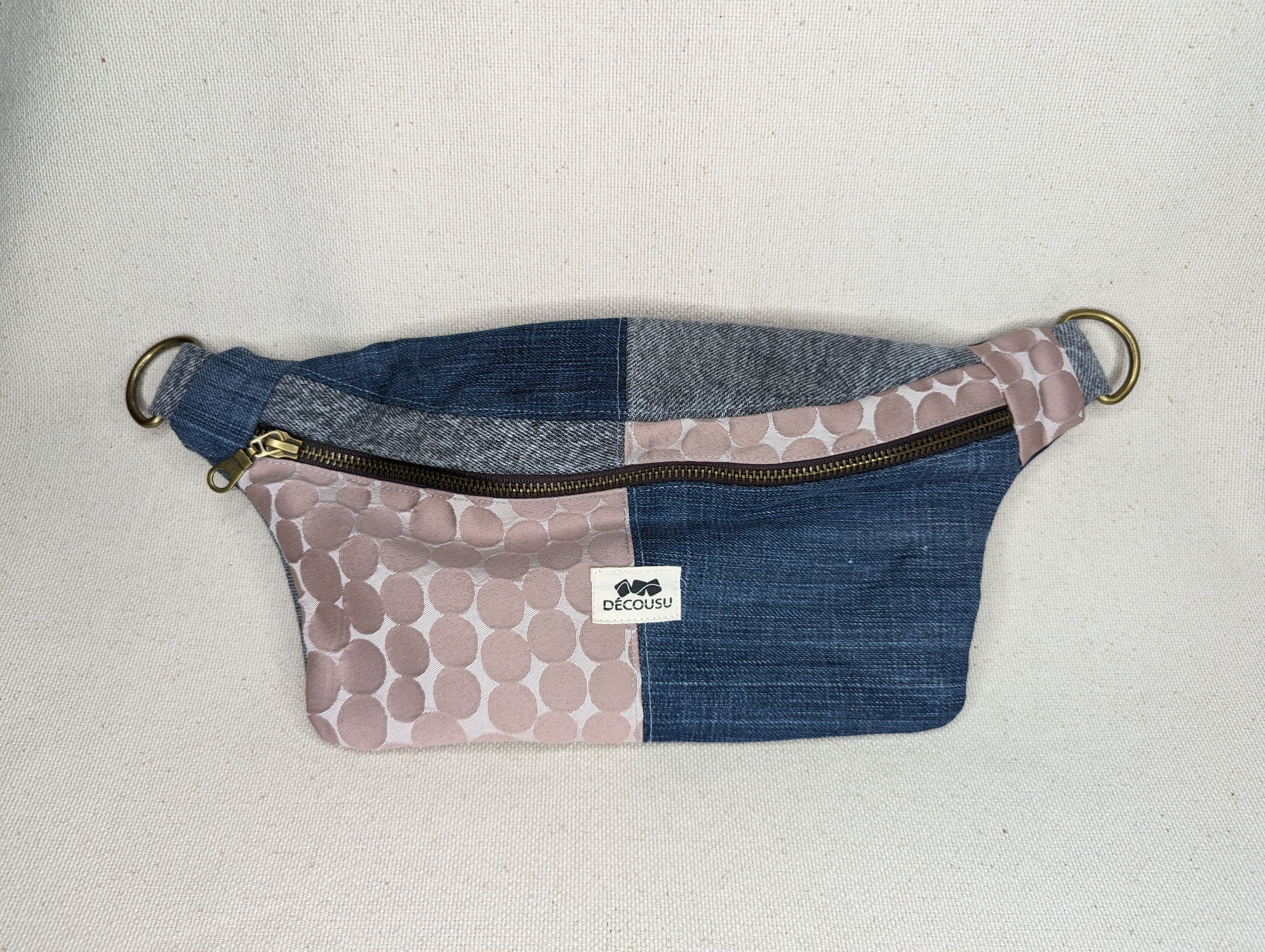 La Patchwork à points saumons et jean