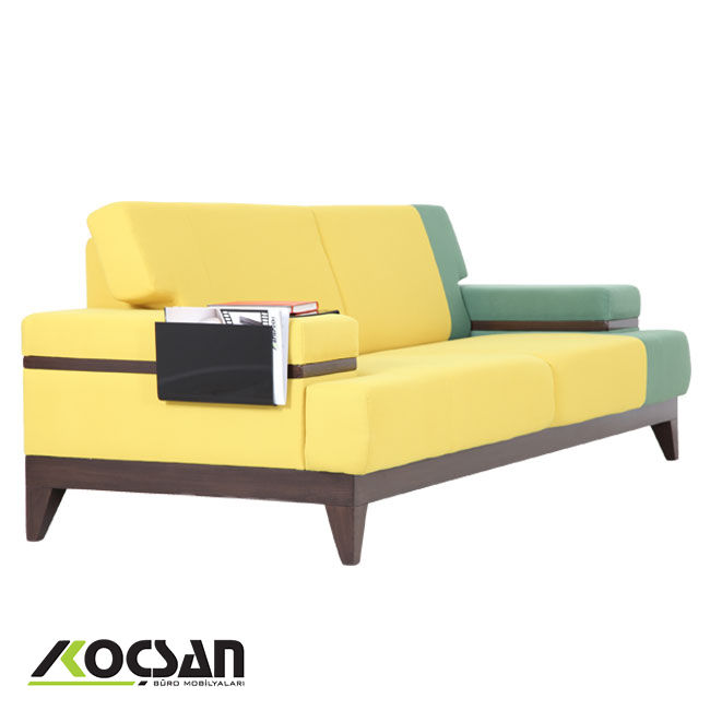 Clean üçlü ofis kanepesi sarı 4
