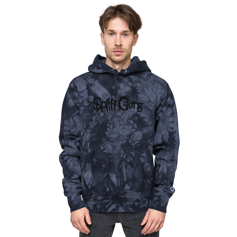 Thumbnail: $pliff Gang Black Logo - Embroidered Unisex Champion Tie-Dye Hoodie