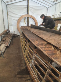 restoring boat