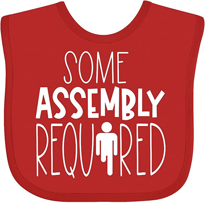 inktastic Some Assembly Required Right Leg Amputee Baby Bib