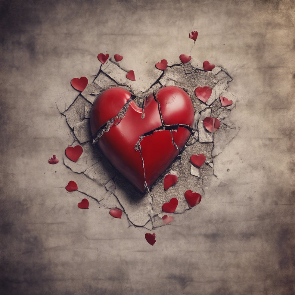 broken heart mending back together