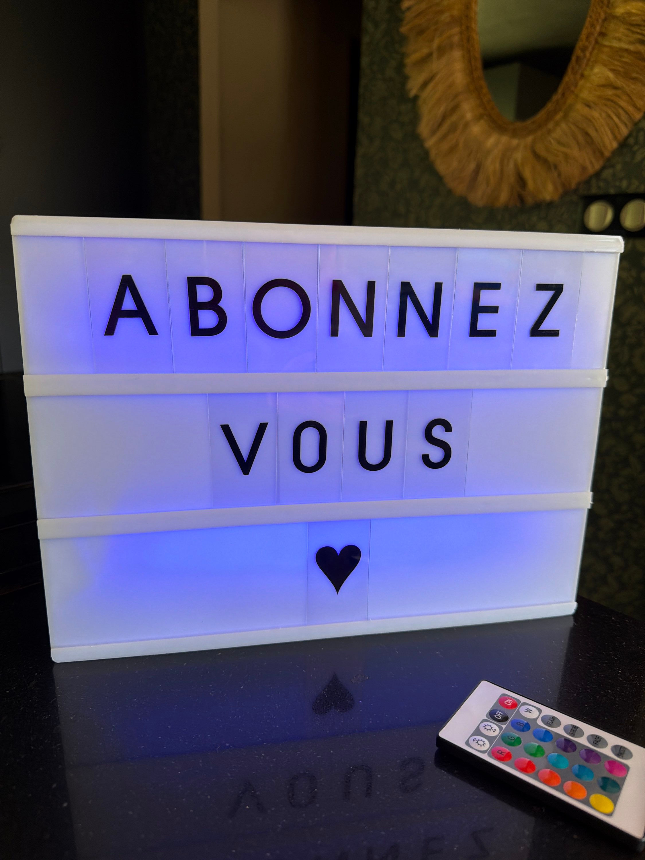 Boîte lumineuse led