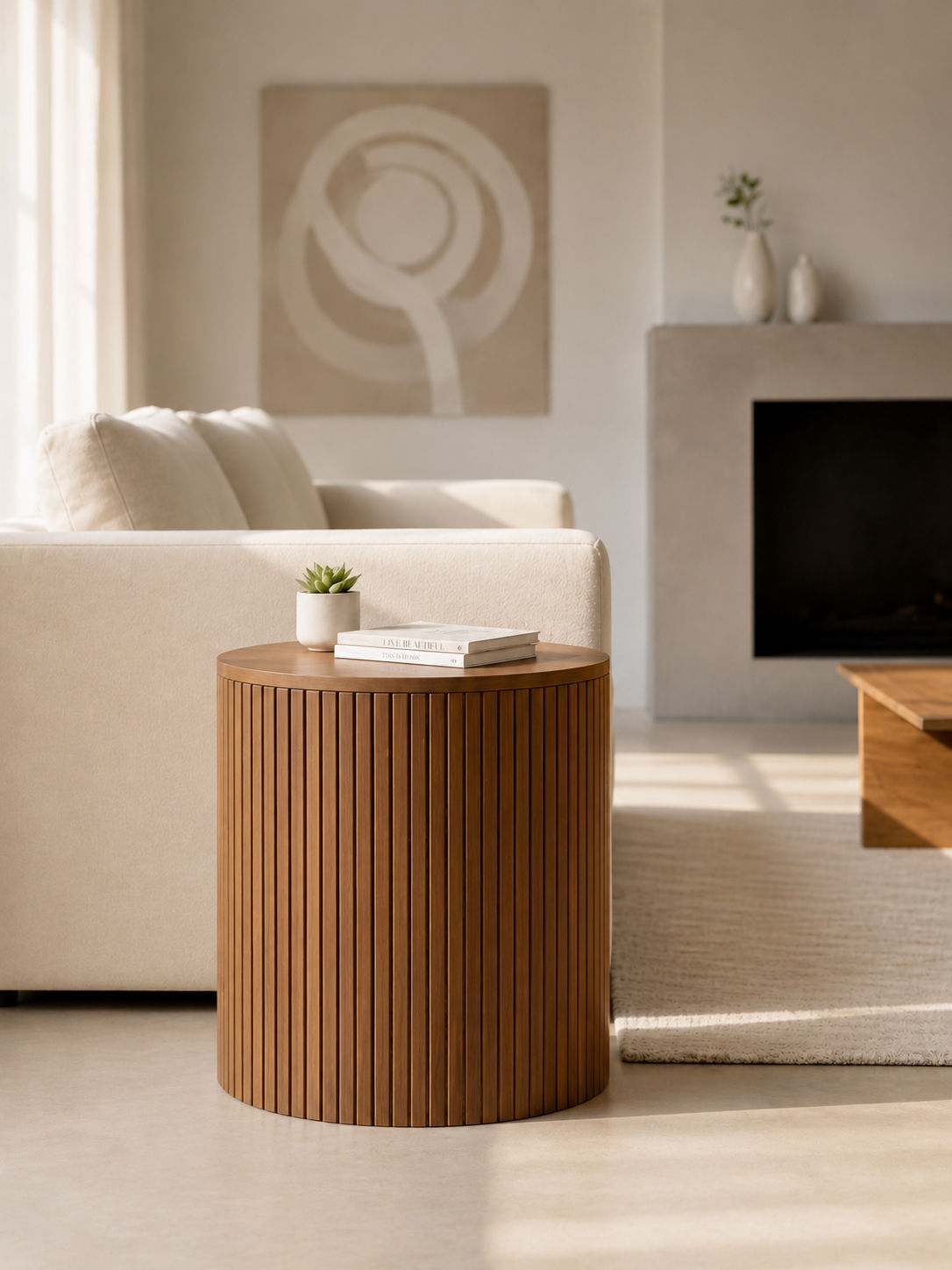 Bout de canapé en bois – Table d’appoint design pour salon et chambre