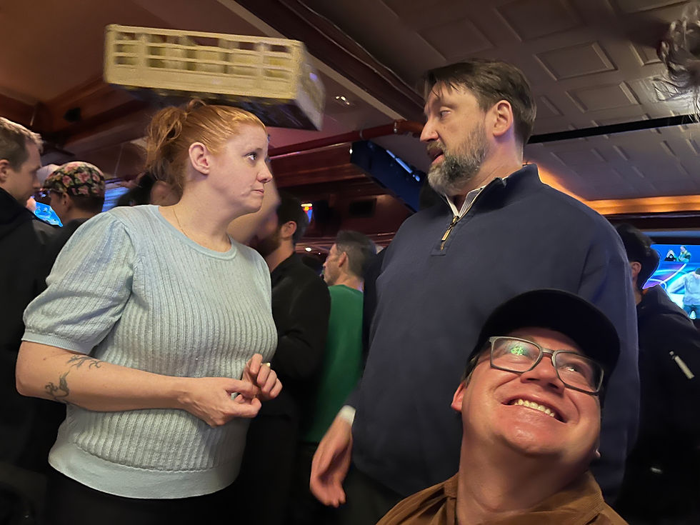 2026 Connollys Pub Erica Hayes-Bouyouris, Josh West, David Yakos and photo by Peggy