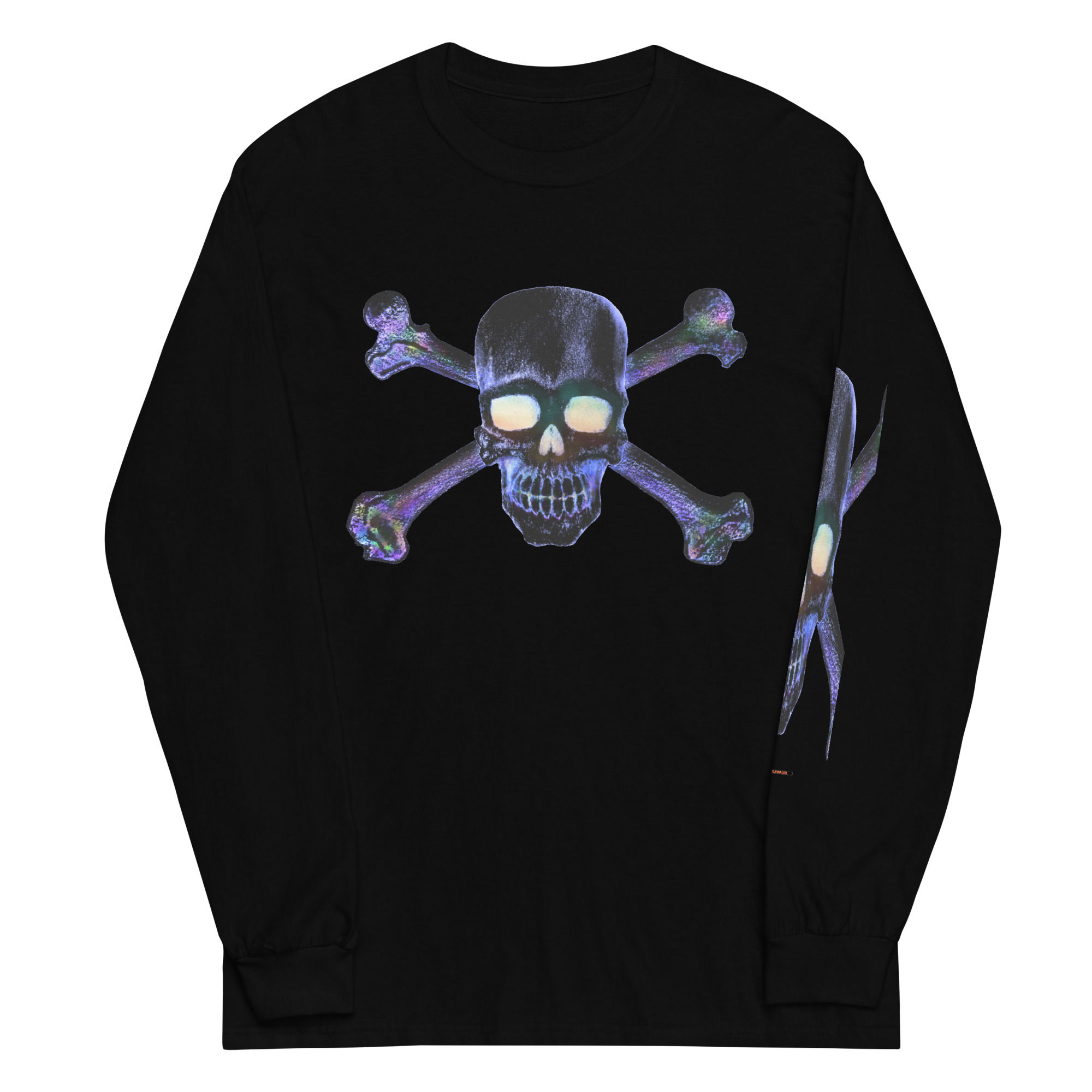 Pirate Blue Skull & Crossbones / Unisex Long Sleeve Tee