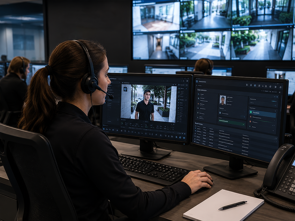 VIRTUAL DOORMAN® visitor verification technology helping properties verify guests, vendors, and authorized visitors through professionally managed building access.