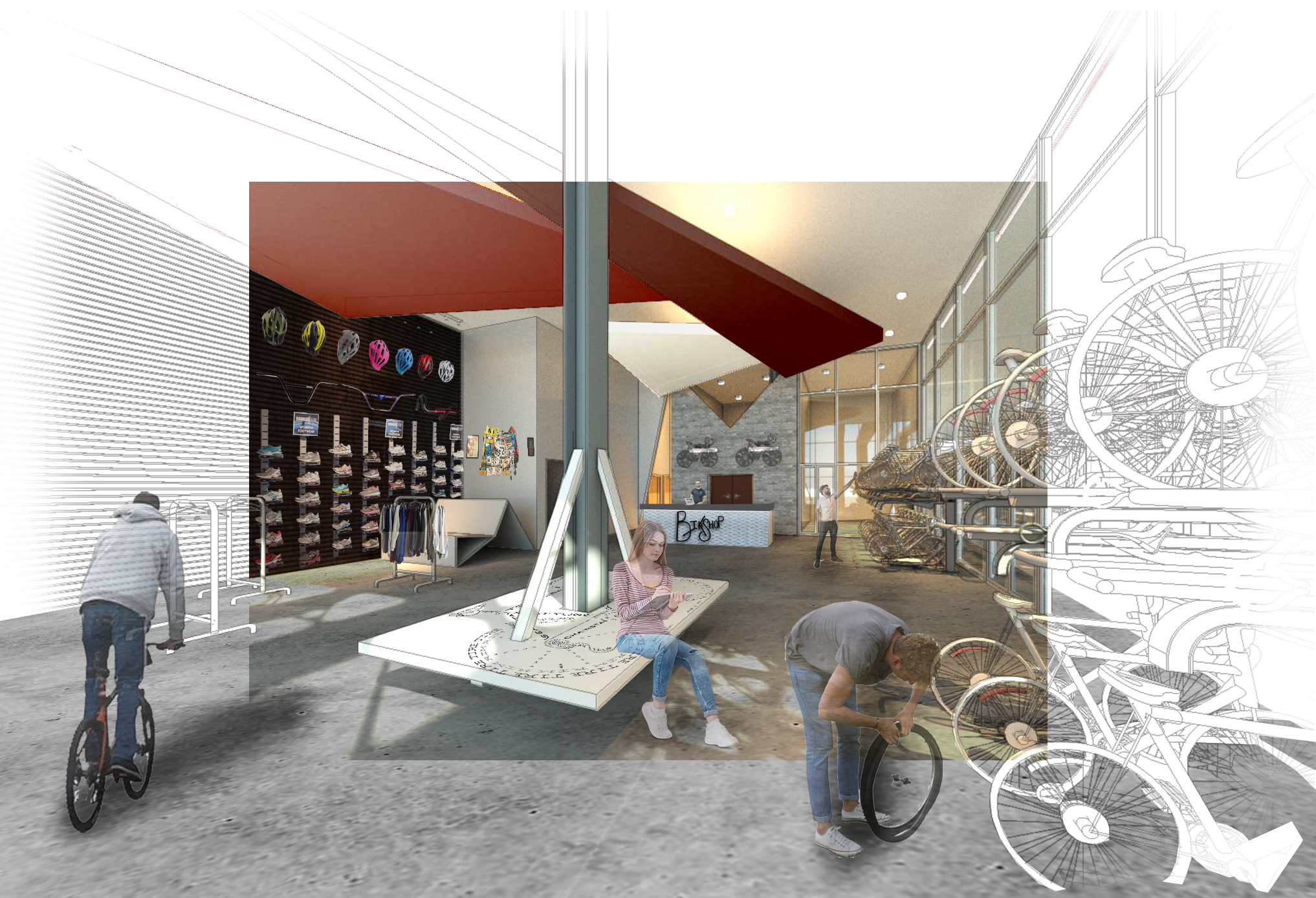 Bike Hostel Retail Space