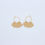 Thumbnail: handmade clay hoop tan earrings