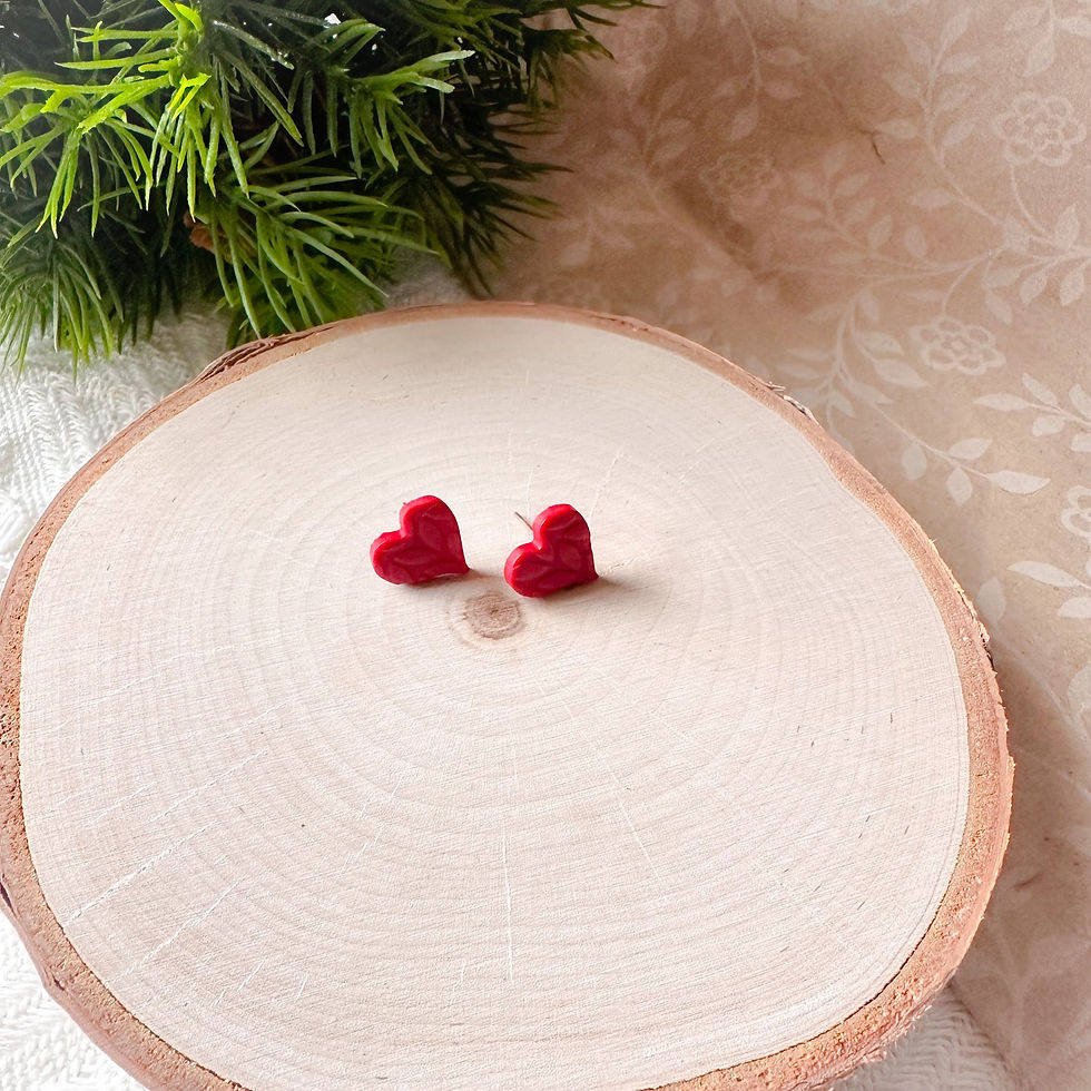 Christmas Heart Stud