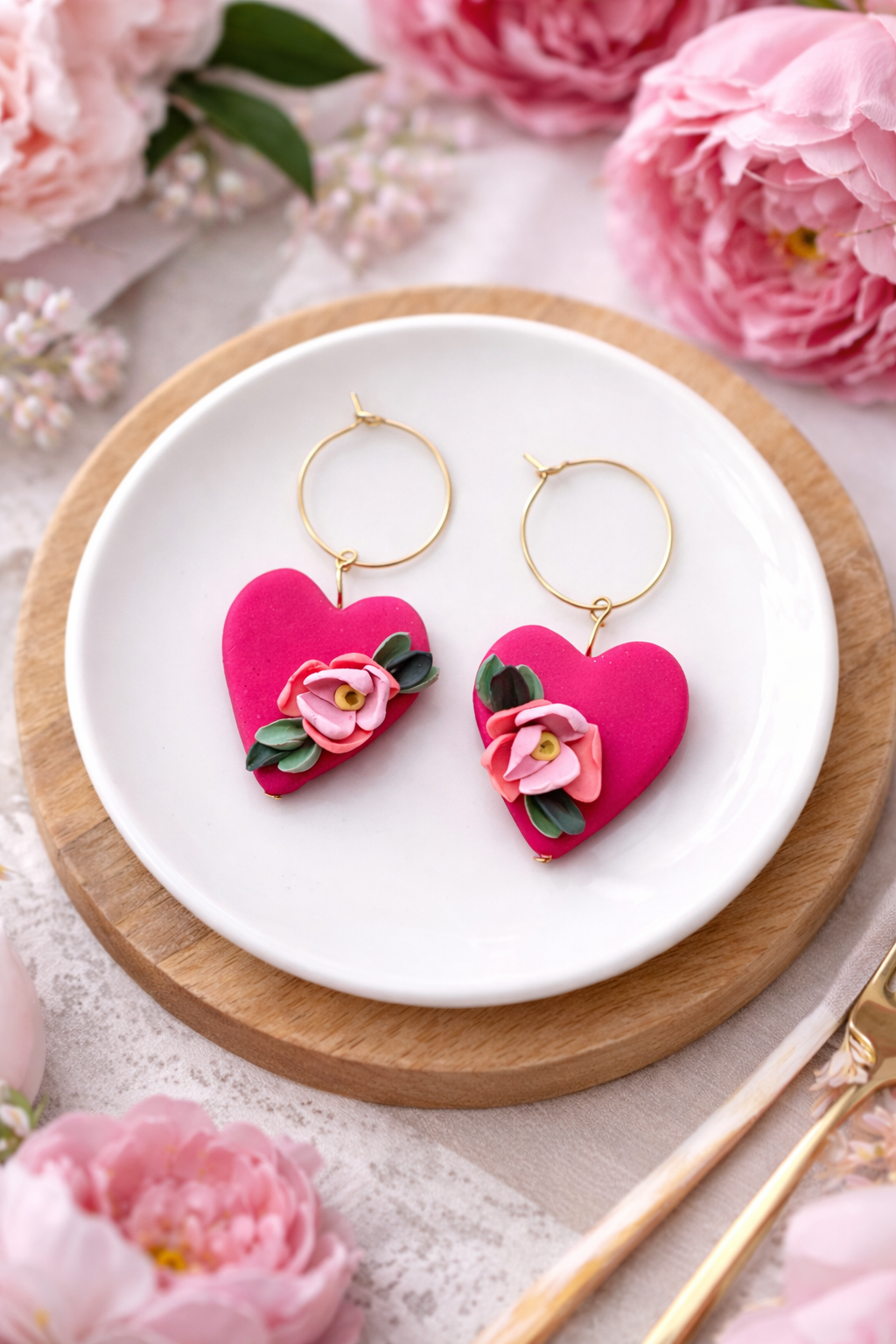 Big Flower Big Heart Hoops signature design