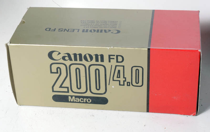 Canon200/4 Macro FD lens - mint in box