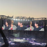 BTS concert stage and audience inside a large stadium